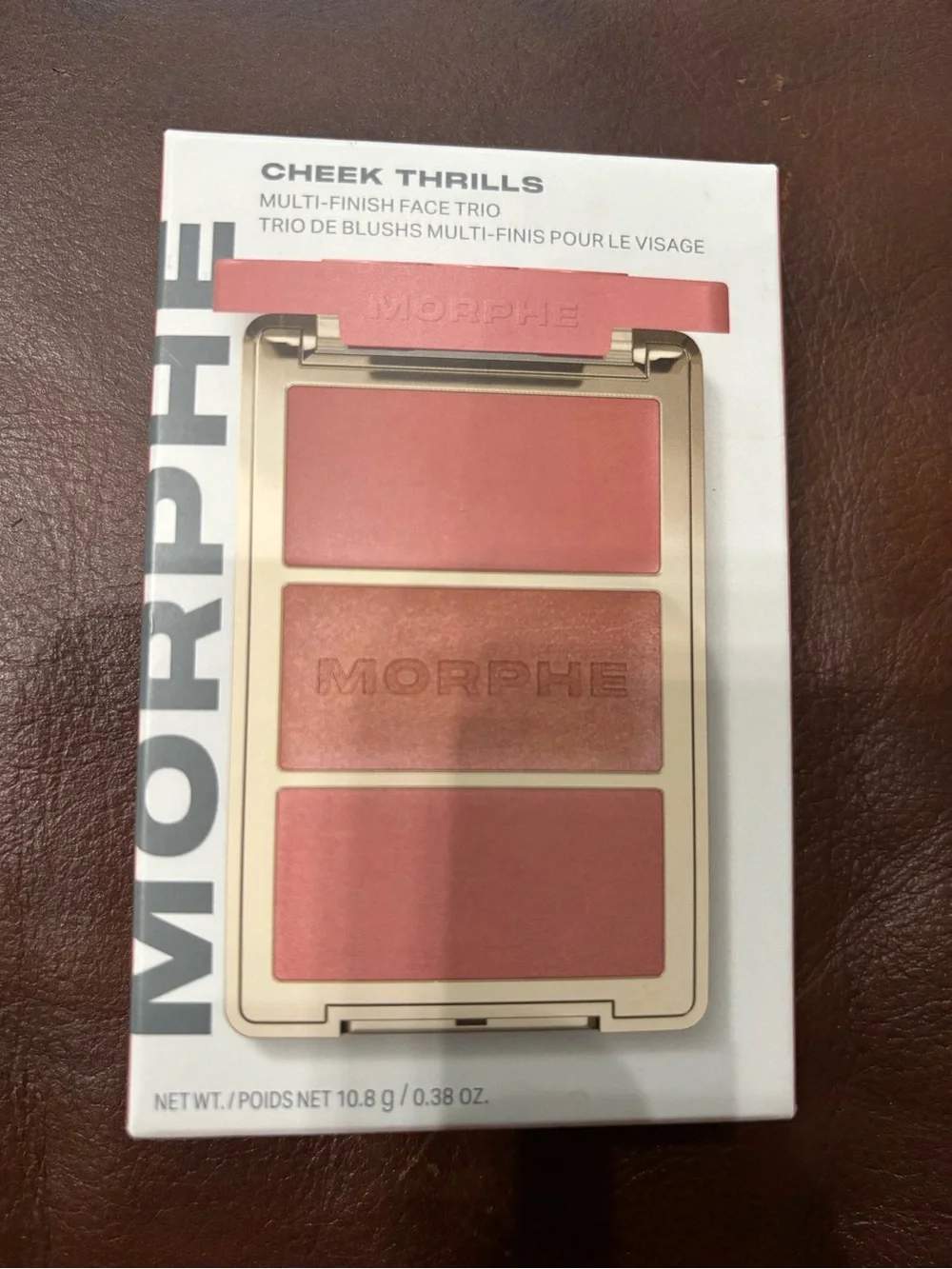 NIB Morphe Cheek Thrills Multi-Finish Trio — Rose Pink & Coral Blushes